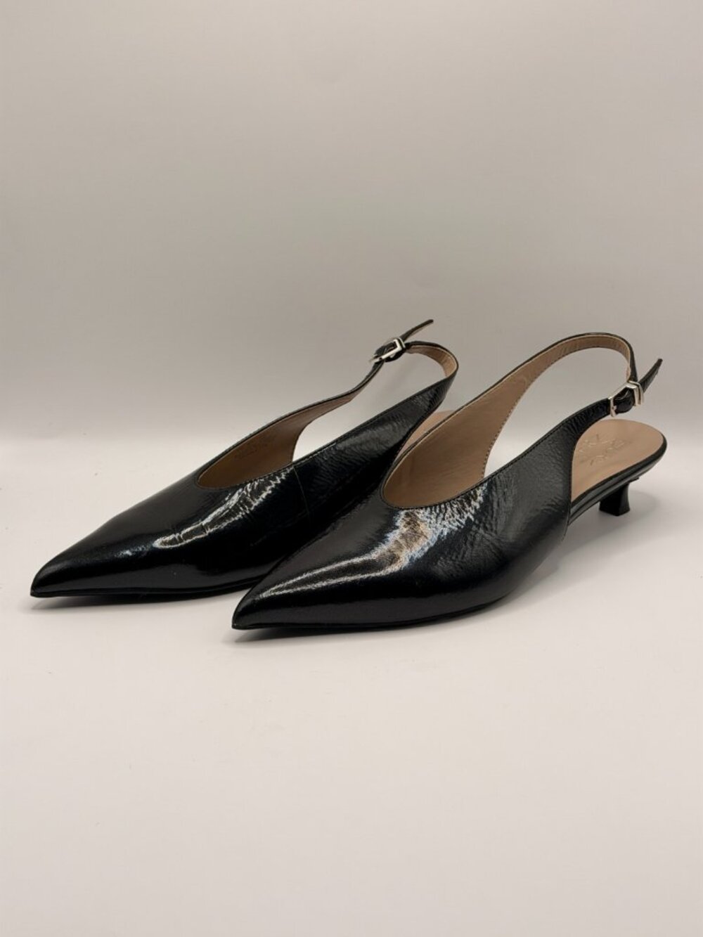 Naturalizer Womens NicoletteBlack Leather Slingback  Pump Heel Sz 7.5